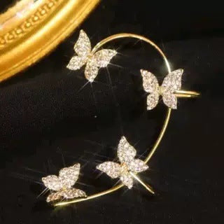 Retro Style Butterfly Earrings Without Pierced Ears