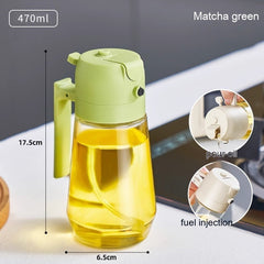 2-in-1 Glass Oil Sprayer & Dispenser for Kitchen
