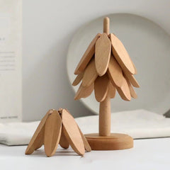 Wooden Christmas Tree Coaster