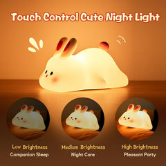 Cute Rabbit Touch Sensor LED Night Light