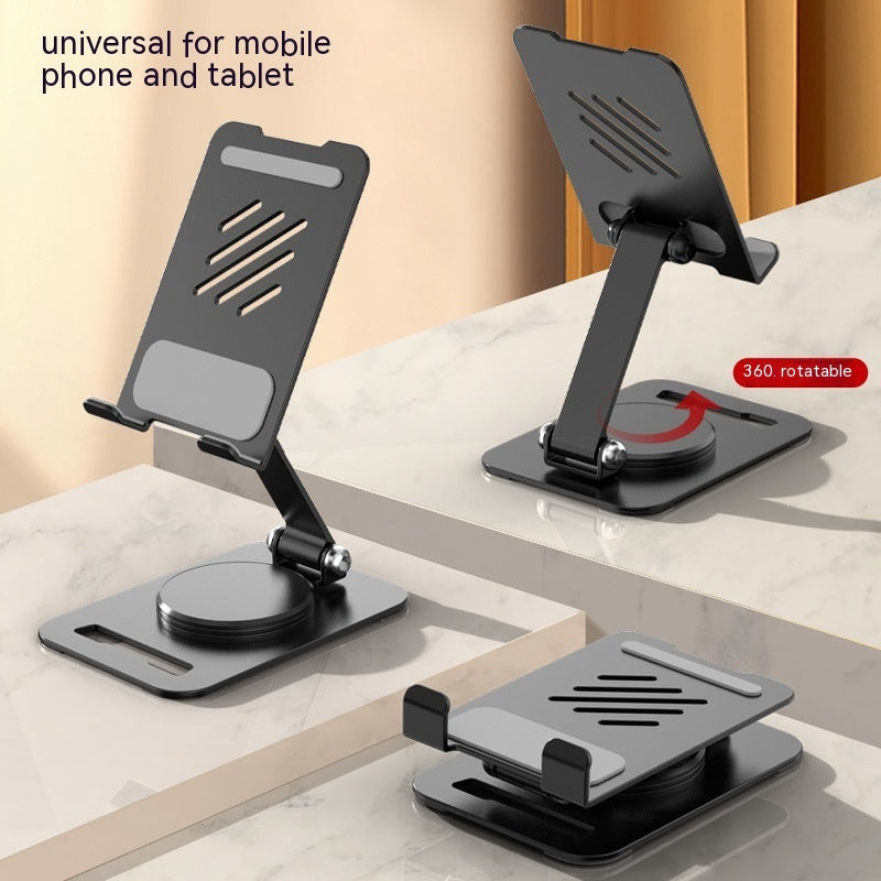 360 Degrees Rotate Metal Desk Mobile Phone Holder Stand For Phone Pad Adjustable Desktop Tablet Holderl Table Cell Phone Stand
