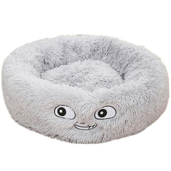 Round Plush Dog Beds for Small Dogs & Cats