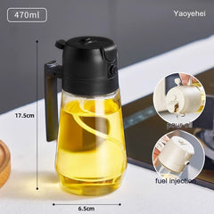 2-in-1 Glass Oil Sprayer & Dispenser for Kitchen