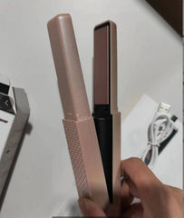 Portable Cordless USB Hair Straightener & Curler | Mini Ceramic Flat Iron for Travel