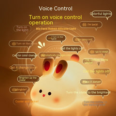 Cute Rabbit Touch Sensor LED Night Light