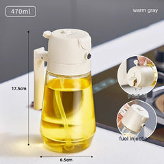 2-in-1 Glass Oil Sprayer & Dispenser for Kitchen