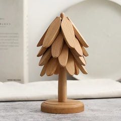 Wooden Christmas Tree Coaster