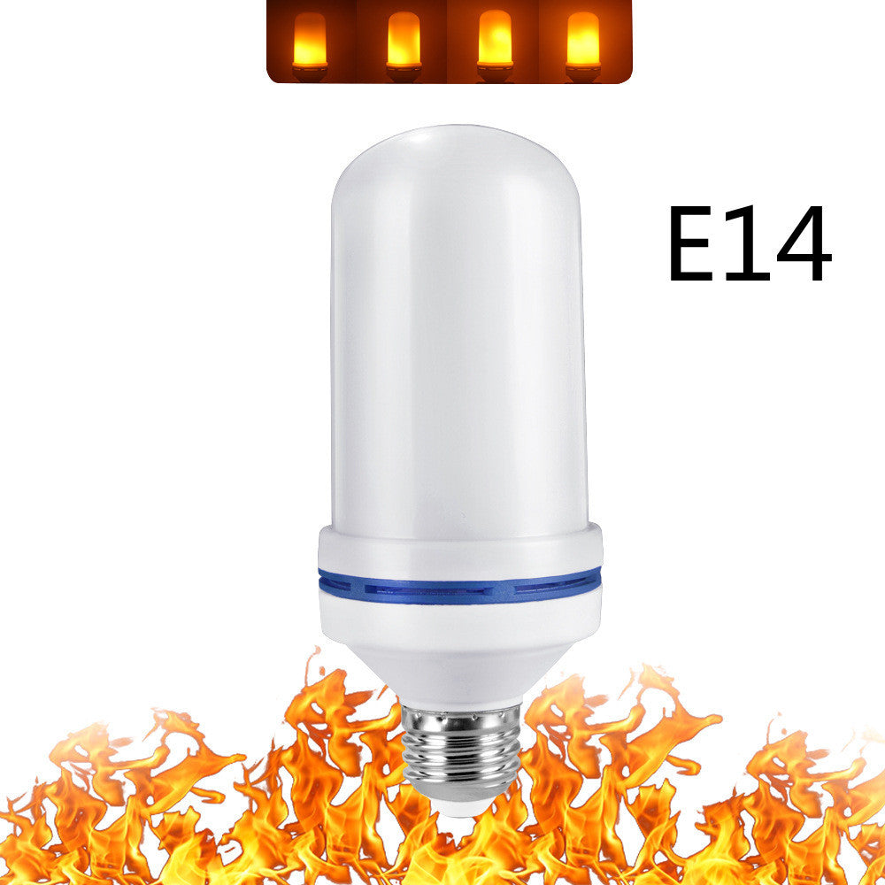 Simulation flame bulb LED flame light beating flame three gear  E27 universal screw tone atmosphere light bar