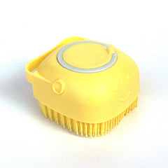 Silicone Dog Bath & Grooming Brush with Shampoo Dispenser