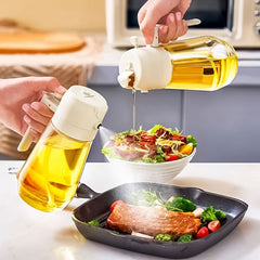 2-in-1 Glass Oil Sprayer & Dispenser for Kitchen