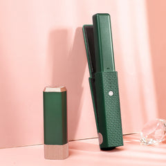 Portable Cordless USB Hair Straightener & Curler | Mini Ceramic Flat Iron for Travel