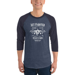 Jet Fighter 3/4 sleeve raglan shirt