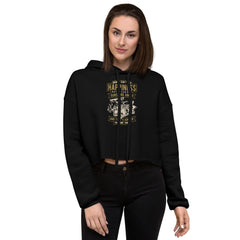 Happiness Guns and Ammo - Crop Hoodie