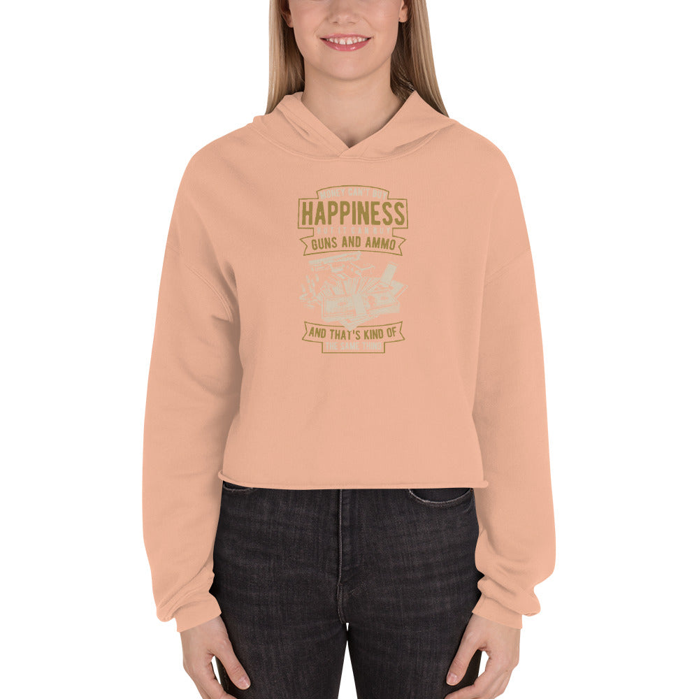 Happiness Guns and Ammo - Crop Hoodie